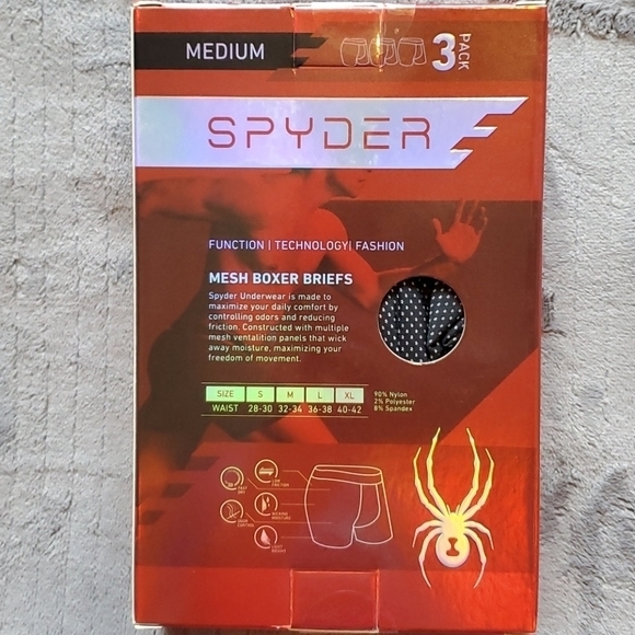 Spyder Mesh Boxer Briefs - 3-Pack - Picture 2 of 4